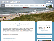 Tablet Screenshot of campingzuiderduin.nl